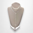 Rosario de la Virgen de Guadalupe - Transparente con engarzado plateado