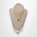 Rosario a Santa Teresita del Niño Jesús - Cristal transparente con engarzado dorado