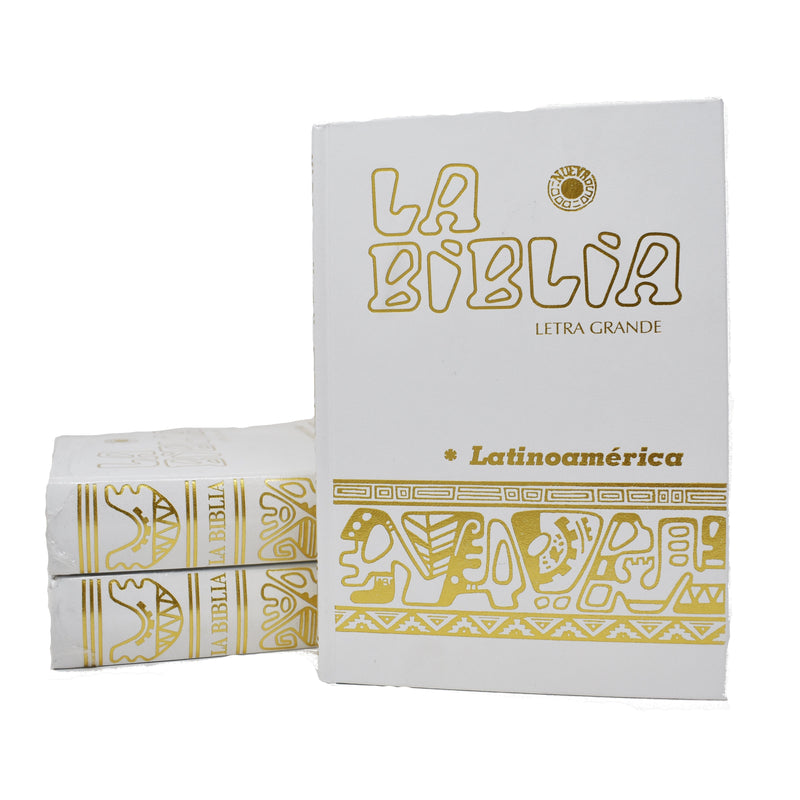 Biblia Latinoamérica - Blanca, Letra Grande. Biblia Latinoamericana - Librería y Artículos Religiosos San Judas Tadeo