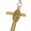 Crucifijo de La Virgen de Guadalupe, metálico de pared 5.8 x 12.7 cm - Librería y Artículos Religiosos San Judas Tadeo