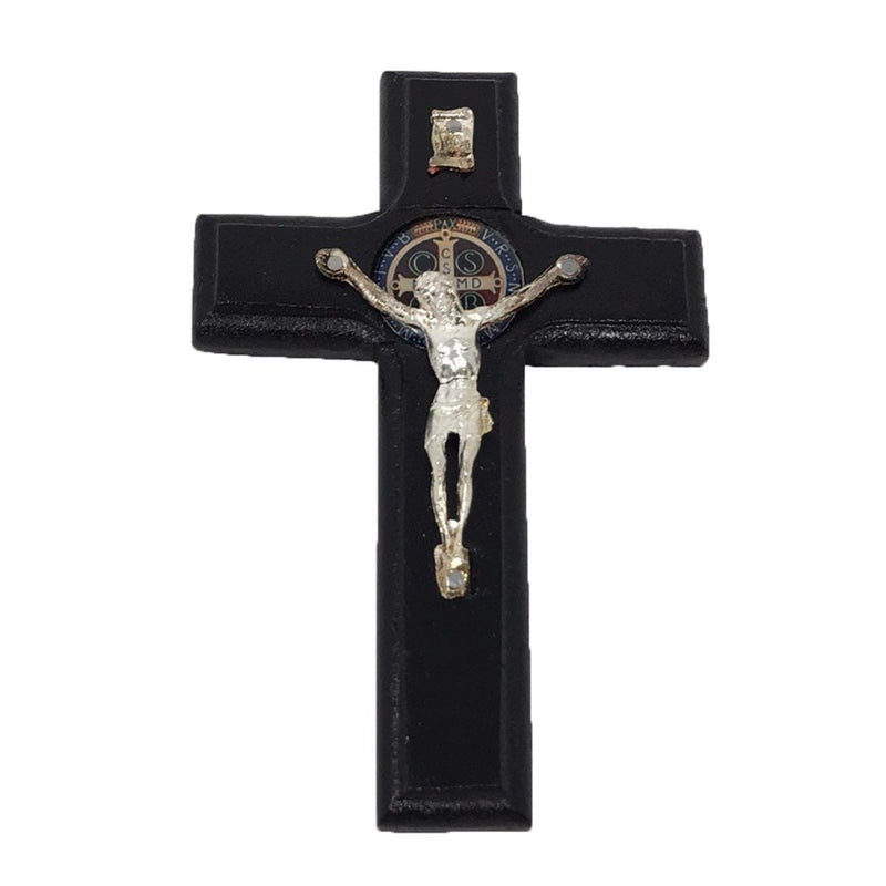 Crucifijo de pared con medalla de San Benito 8 x 12 cm - Librería y Artículos Religiosos San Judas Tadeo