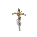 Crucifijo metálico, 4.5x8cm curvo - Librería y Artículos Religiosos San Judas Tadeo