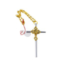 Crucifijo metálico de pared con cruz de San Benito, 4.5x8cm - Librería y Artículos Religiosos San Judas Tadeo