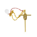 Crucifijo metálico dorado de pared con La Virgen de Guadalupe, 4.9x7.9cm - Librería y Artículos Religiosos San Judas Tadeo