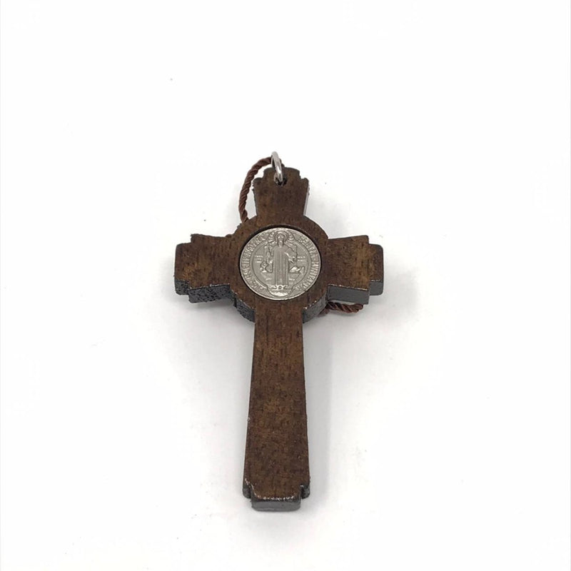 Cruz De San Benito, Crucifijo de madera 4.5x7.5cm - Librería y Artículos Religiosos San Judas Tadeo