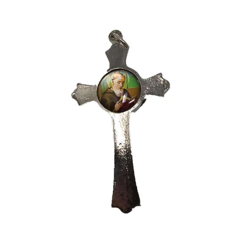 Cruz De San Benito, Crucifijo metálico 4x7.5cm - Librería y Artículos Religiosos San Judas Tadeo