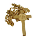 Cruz De San Benito de 2.3x4cm con cadena, dorada - Librería y Artículos Religiosos San Judas Tadeo