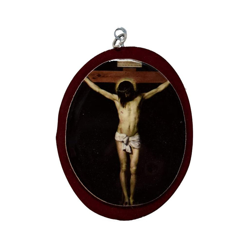Cuadro de Cristo crucificado, Ovalo 10x13cm - Librería y Artículos Religiosos San Judas Tadeo