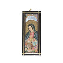 Cuadro de La Virgen de Guadalupe con la Basílica de Guadalupe, 9x21.5cm - Librería y Artículos Religiosos San Judas Tadeo