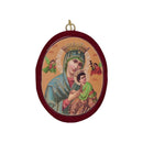 Cuadro de La Virgen del Perpetuo Socorro, Ovalo 10x13cm - Librería y Artículos Religiosos San Judas Tadeo