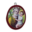 Cuadro de San José de Nazaret, Ovalo 10x13cm - Librería y Artículos Religiosos San Judas Tadeo