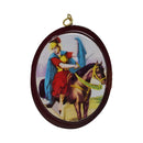 Cuadro de San Martín Caballero, Ovalo 10x13cm - Librería y Artículos Religiosos San Judas Tadeo
