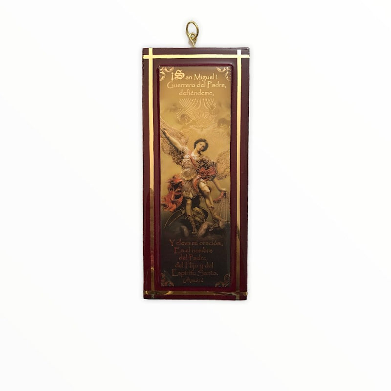 Cuadro Separador de San Miguel Arcángel, 9x21.5cm - Librería y Artículos Religiosos San Judas Tadeo