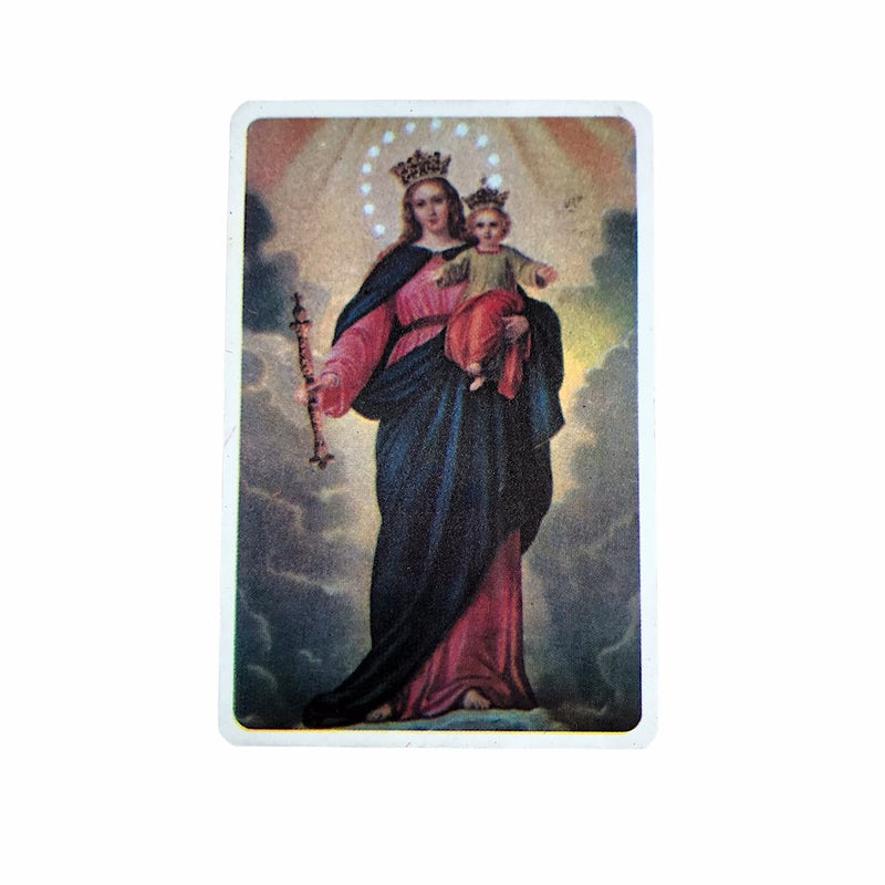 Estampa con oración - María Auxiliadora - Librería y Artículos Religiosos San Judas Tadeo