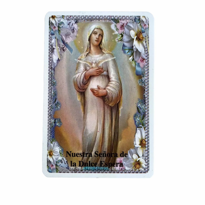Estampa con oración - Nuestra Señora de la Dulce Espera - Librería y Artículos Religiosos San Judas Tadeo