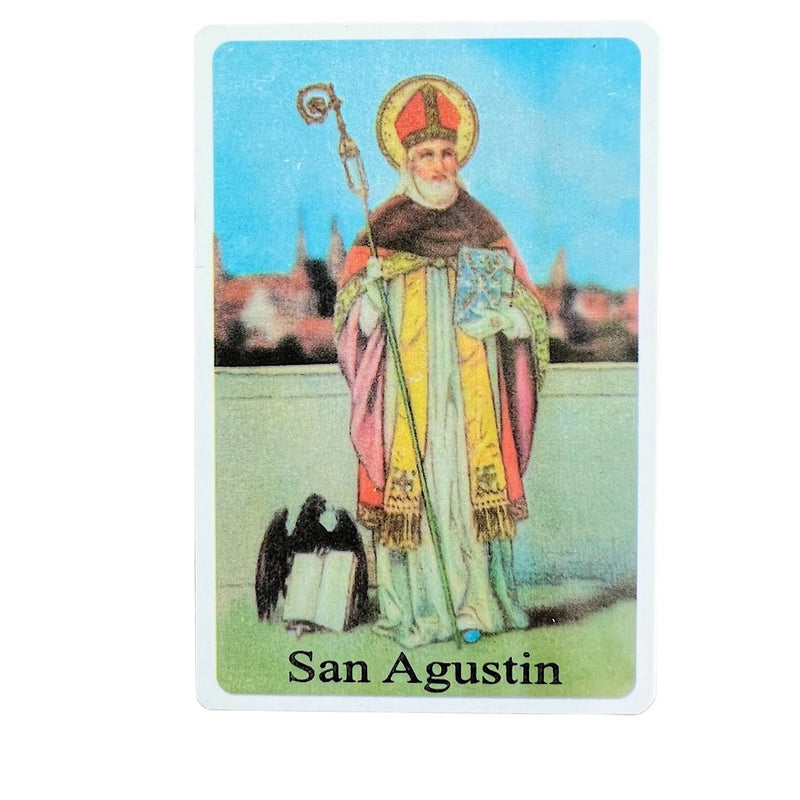 Estampa con oración - San Agustín - Librería y Artículos Religiosos San Judas Tadeo