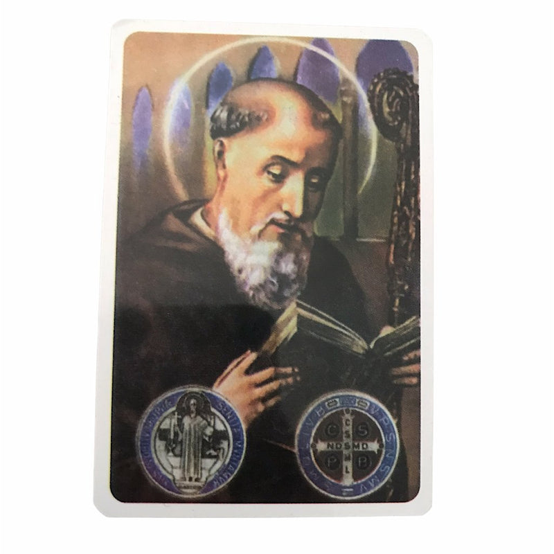 Estampa con oración - San Benito - Librería y Artículos Religiosos San Judas Tadeo