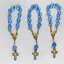 Paquete con 50 decenarios de plástico cuenta tipo rosa