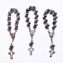 Paquete con 50 decenarios de plástico cuenta tipo rosa