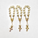 Paquete con 50 decenarios de plástico cuenta tipo rosa