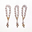 Paquete con 50 decenarios de plástico cuenta tipo rosa