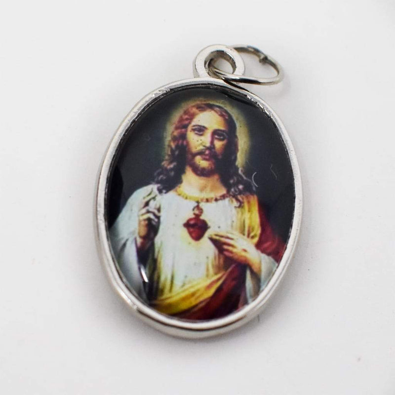 Medalla Del Sagrado Corazón de Jesús, detente 2x3cm - Librería y Artículos Religiosos San Judas Tadeo