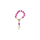 Paquete con 50 decenarios de plástico color rosa - Librería y Artículos Religiosos San Judas Tadeo