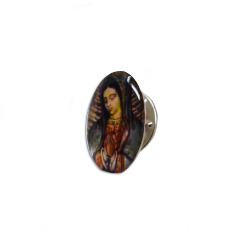 Pin de La Virgen de Guadalupe, Ovalado 1.5x2.3cm (Busto) - Librería y Artículos Religiosos San Judas Tadeo