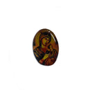 Pin de Nuestra Señora del Perpetuo Socorro, Ovalado 1.5x2.3cm - Librería y Artículos Religiosos San Judas Tadeo