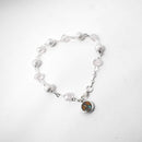 Pulsera de cristal cortado con medalla de La Virgen de Guadalupe - Librería y Artículos Religiosos San Judas Tadeo