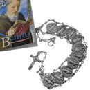 Pulsera De San Benito, plateada - Librería y Artículos Religiosos San Judas Tadeo