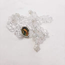 Rosario de cristal cortado con medalla de La Virgen de Guadalupe - Librería y Artículos Religiosos San Judas Tadeo