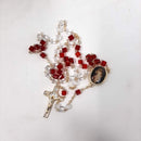 Rosario del Señor De La Misericordia - Cristal cortado con Cruz de San Benito - Librería y Artículos Religiosos San Judas Tadeo