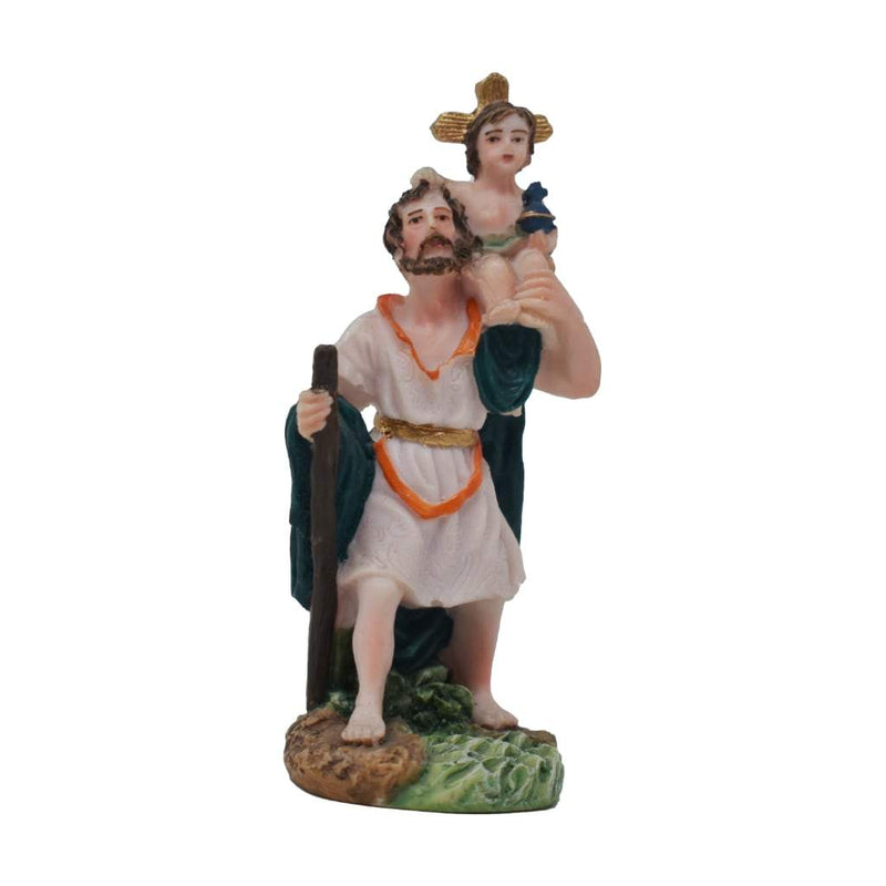 San Cristóbal 10cm, resina - Librería y Artículos Religiosos San Judas Tadeo