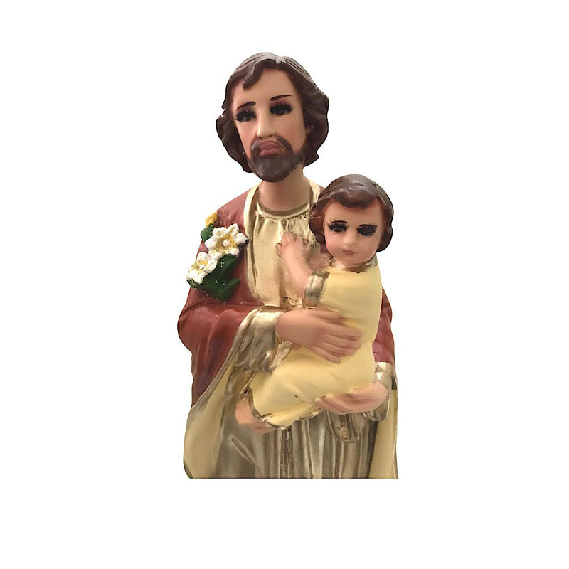 San José con niño Jesús 30cm, resina - Librería y Artículos Religiosos San Judas Tadeo