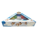 Velas de fin de año para dar gracias a la Santísima Trinidad, 12 velas de colores. Triangulo azul - Librería y Artículos Religiosos San Judas Tadeo