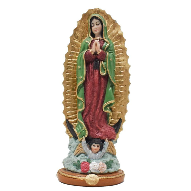 Virgen De Guadalupe de 19cm, resina - Librería y Artículos Religiosos San Judas Tadeo