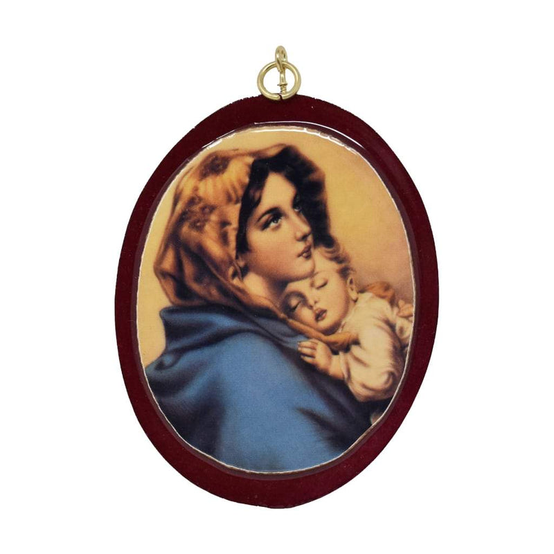 Virgen María, Ovalo 10x13cm - Librería y Artículos Religiosos San Judas Tadeo